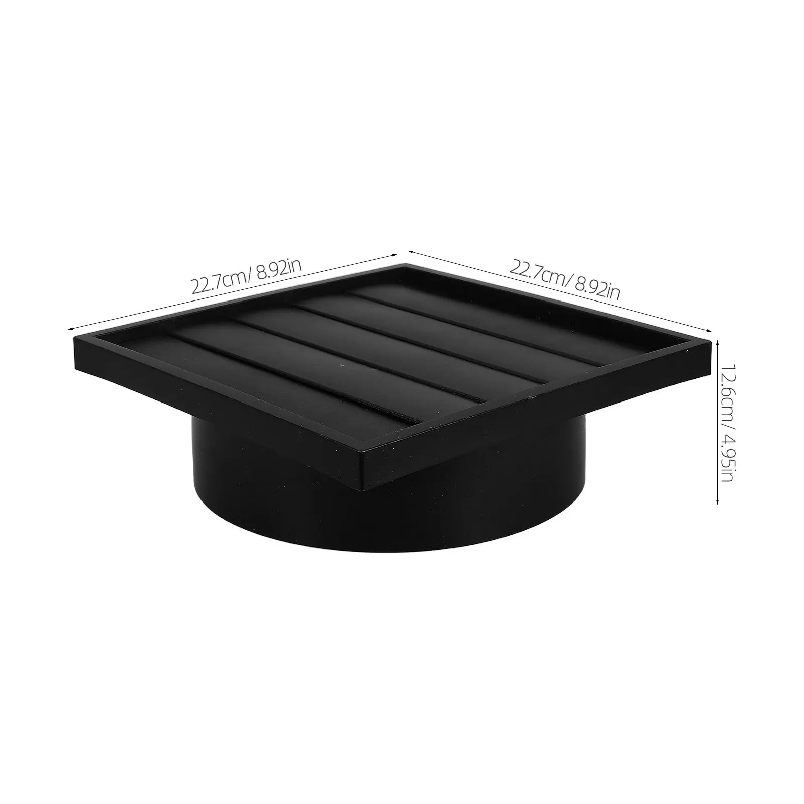 Square ABS Plastic Louver Vent Cover Mesh Wall Outlet 7.87 Inch Vent Opening 8.94 Inch Ac Exhaust Fan Grille Attic Ventilation