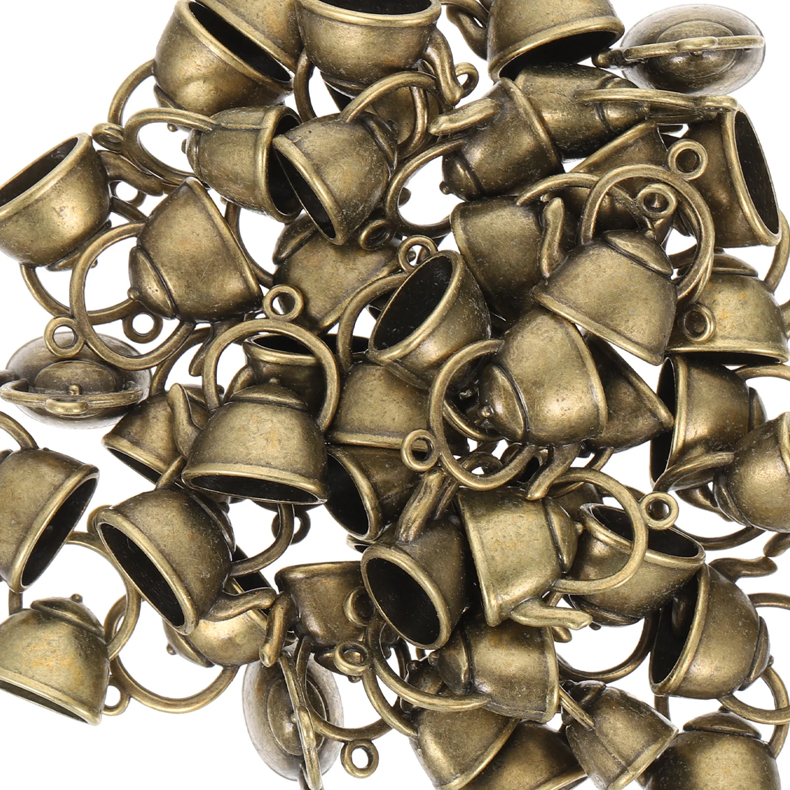 

50pcs Small Teapot Hanging Charms Alloy Diy Jewelry Making Findings For Necklace Bracelet Earring Craft Decorative Pendants