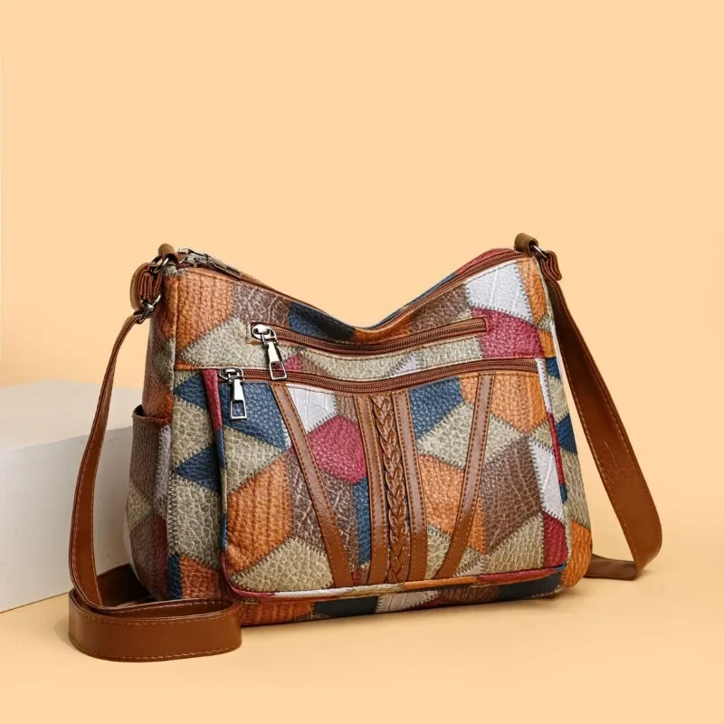 

Women's Elegant Vintage Crossbody Bag Trendy HandBag Fashion Multi-pockets Shoulder Bag All-match Retro Crossbody Bag for Daily