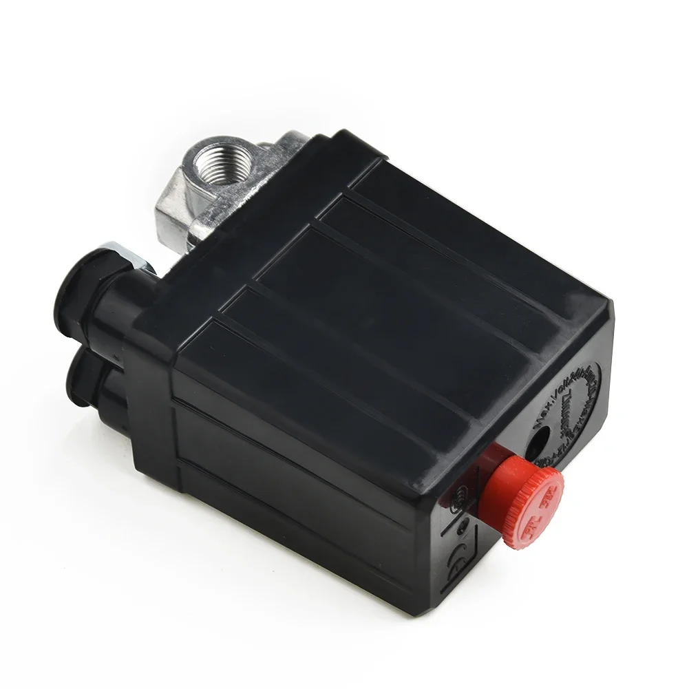 Air Compressor Vertical Four-Way Control Valve Pressure Switch Replacement 220V 380V Normally Closed Contact 6mm Exhaust Pipe