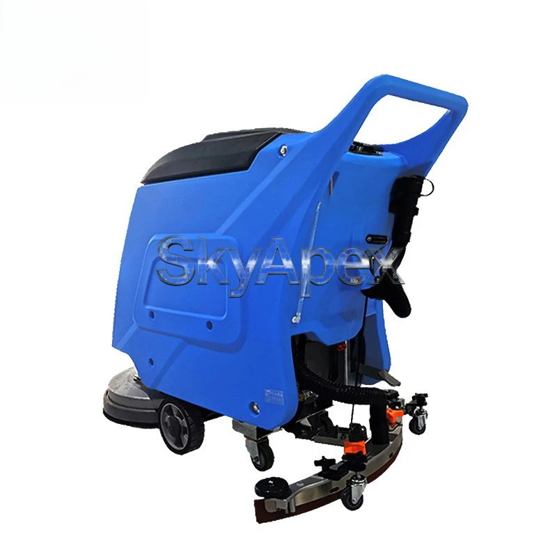 Commercial Industrial Floor Scrubber Hand Push Sweeping Vacuum Mopping All-in-One Cleaning Machine for Workshop Mall Supermarket