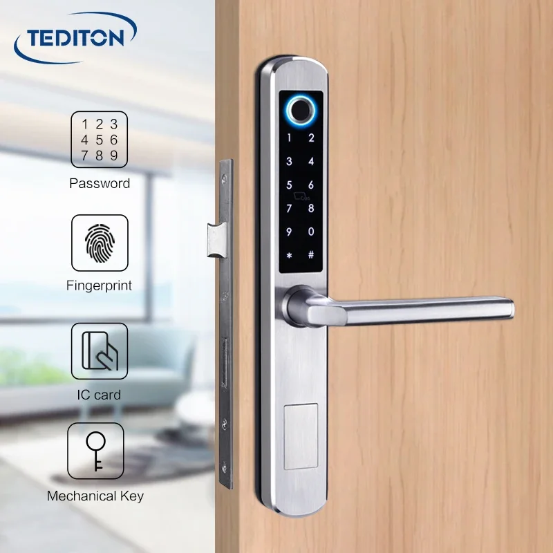 TT lock App Smart Door Lock Waterproof fingerprint Biometric digital lock for sliding door