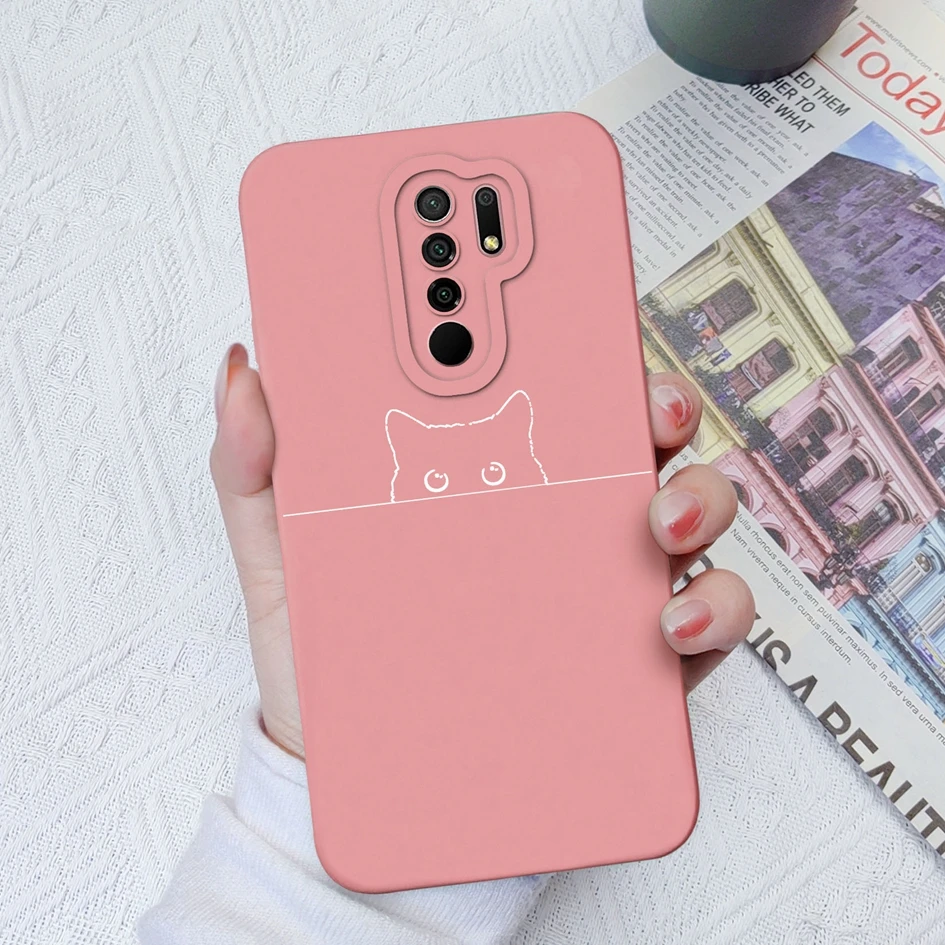 Phone Case For Xiaomi Redmi 9 Prime Cover 9i Shockproof Popular Camera Protection Liquid Silicone Soft Shell For Redmi 9AT Funda