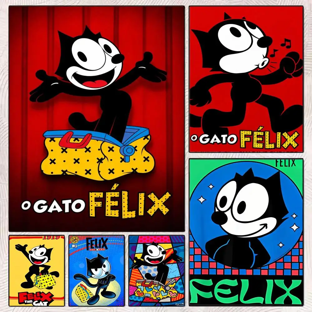 1PC Stars F-Felix The Cat Painting Calligraphy Modern Canvas Poster Wall Art Aesthetic Bedroom Decor for Cafe Home Gift