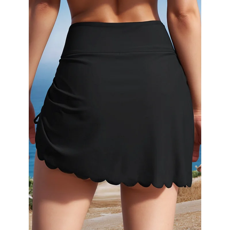 2025New الرباط الرياضة تنورة التخسيس غطاء الورك المضادة للتعرض الدانتيل تقليم التخسيس السباحة تنورة