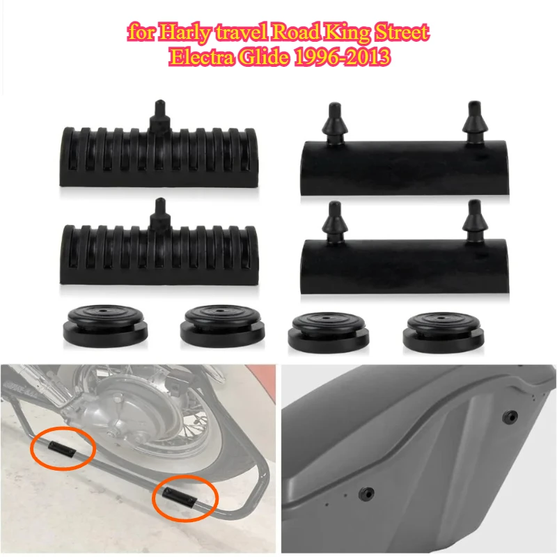 

Motorcycle Saddle Bag Rubber bracket buttonhole hardware kit for Harly travel Road King Street Electra Glide 1996-2013