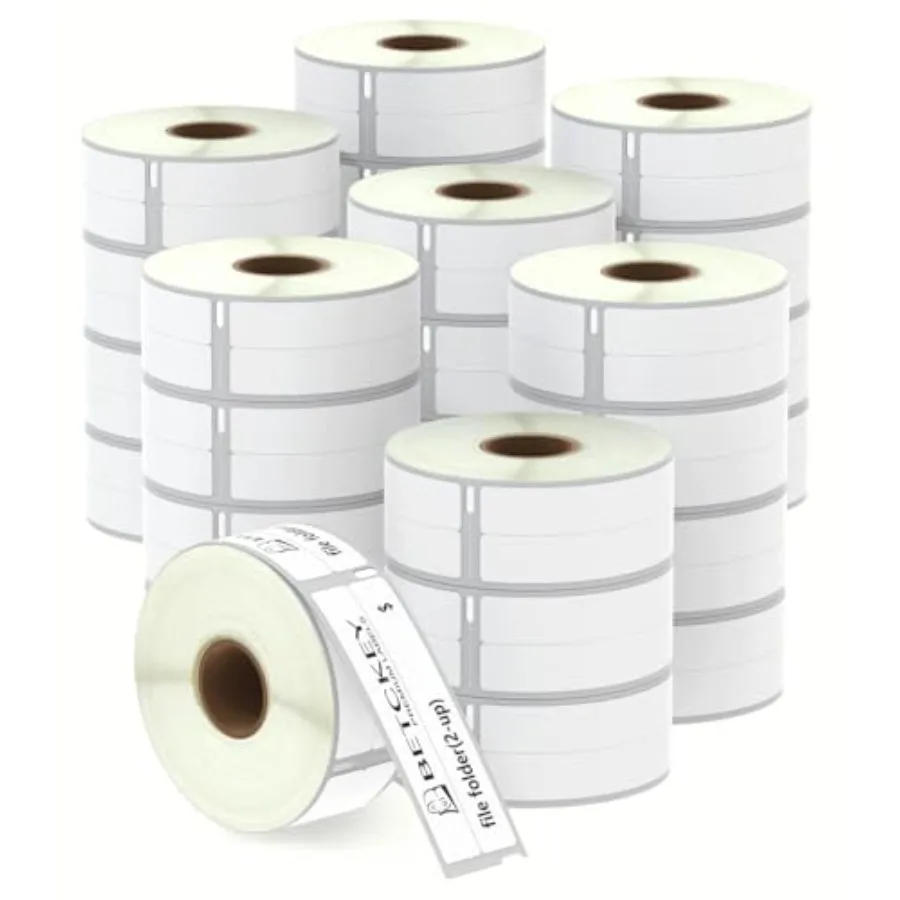 

Совместимые этикетки для папок DYMO 30277 9/16" x 3-7/16" (2 этикетки на листе) - совместимы с DYMO Labelwriter 450 4XL, НЕ подходят для 550 и 5X.