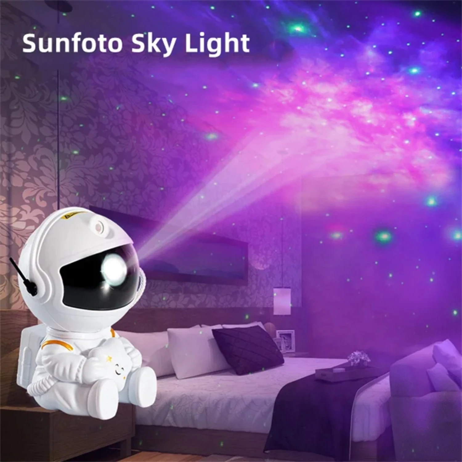 Proyector de estrellas LED, luz nocturna, cielo estrellado, astronauta, Lámpara decorativa para dormitorio, regalos para niños, nuevo