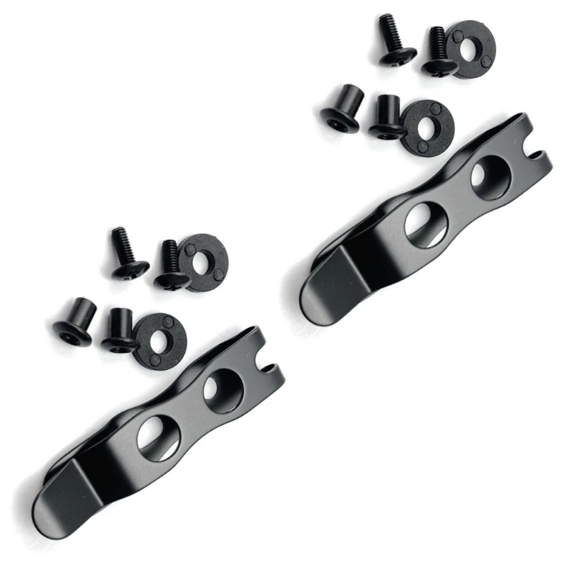 Stainless Steel Spring Belt Black Clip Clamp for Sheath Holsters Cutter Sheath Clip Universally Parts