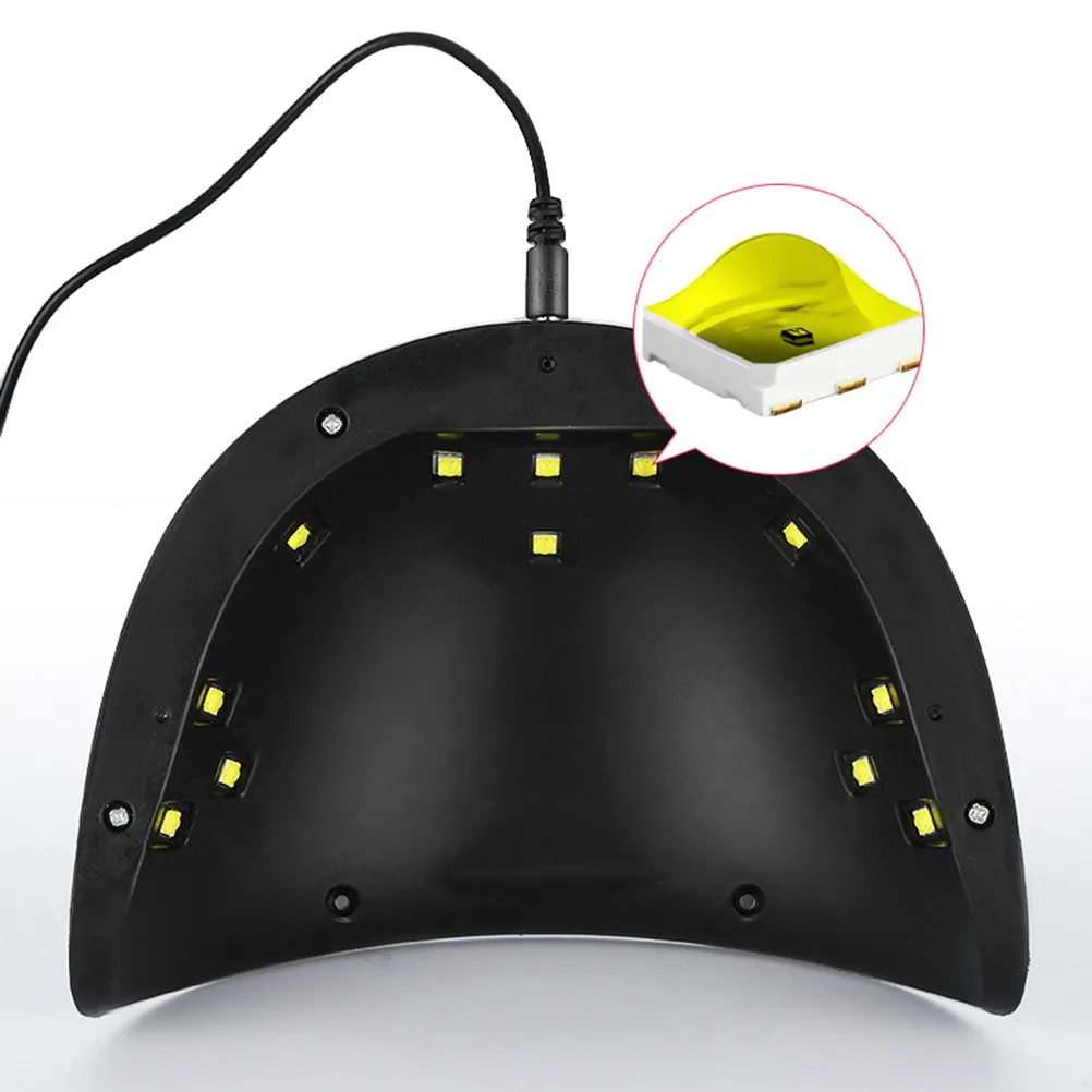 

36W LED Uv Gel Nail Dryer Lamp Auto Induction Curing Light with Adjustable Timer Diamond Shaped Design for Fingers Toes