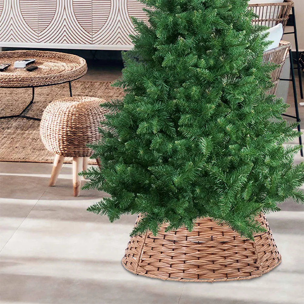

Christmas Tree Skirt Nordic Style Multifunctional Xmas Decor Tree Stand Cover For Artificial Trees 360° Fence Base Protective