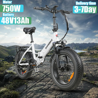 LOTDM200-II Foldable EBike 750W Motor 48V13AH Lithium Battery Aldult Electric Bicycle 20\
