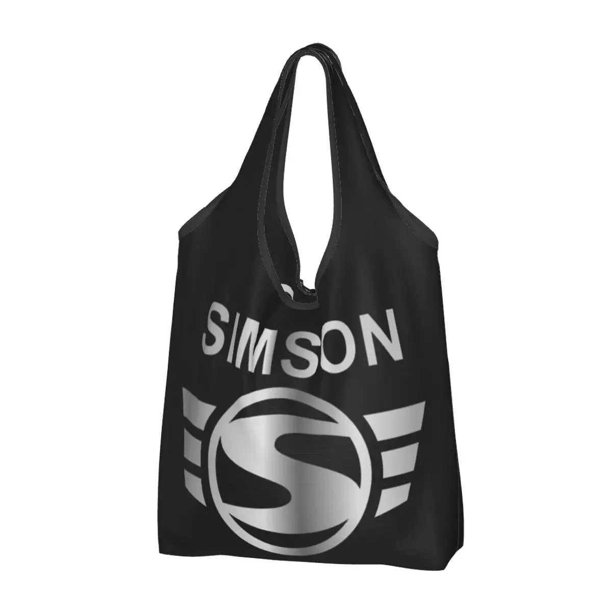Vintage Simson Portable Tote Shopping Bags Reusable Shopper Bag Grocery Handbag Shoulder Bag