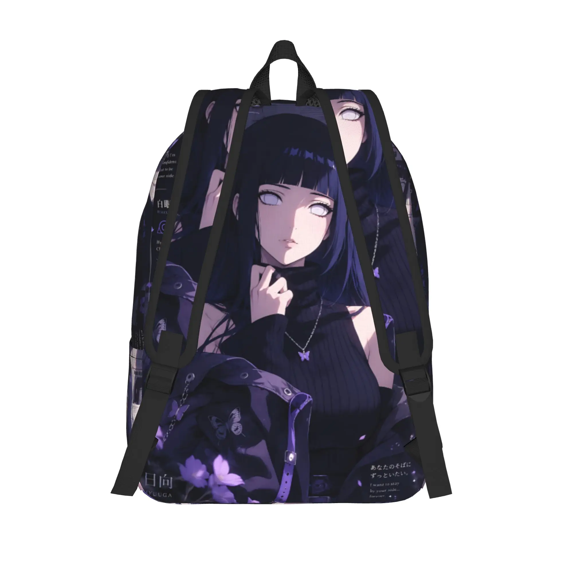 Fashion Naruto Anime Theme Backpack Hinata Mochilas Light For Work Office Large Capacity Rucksack