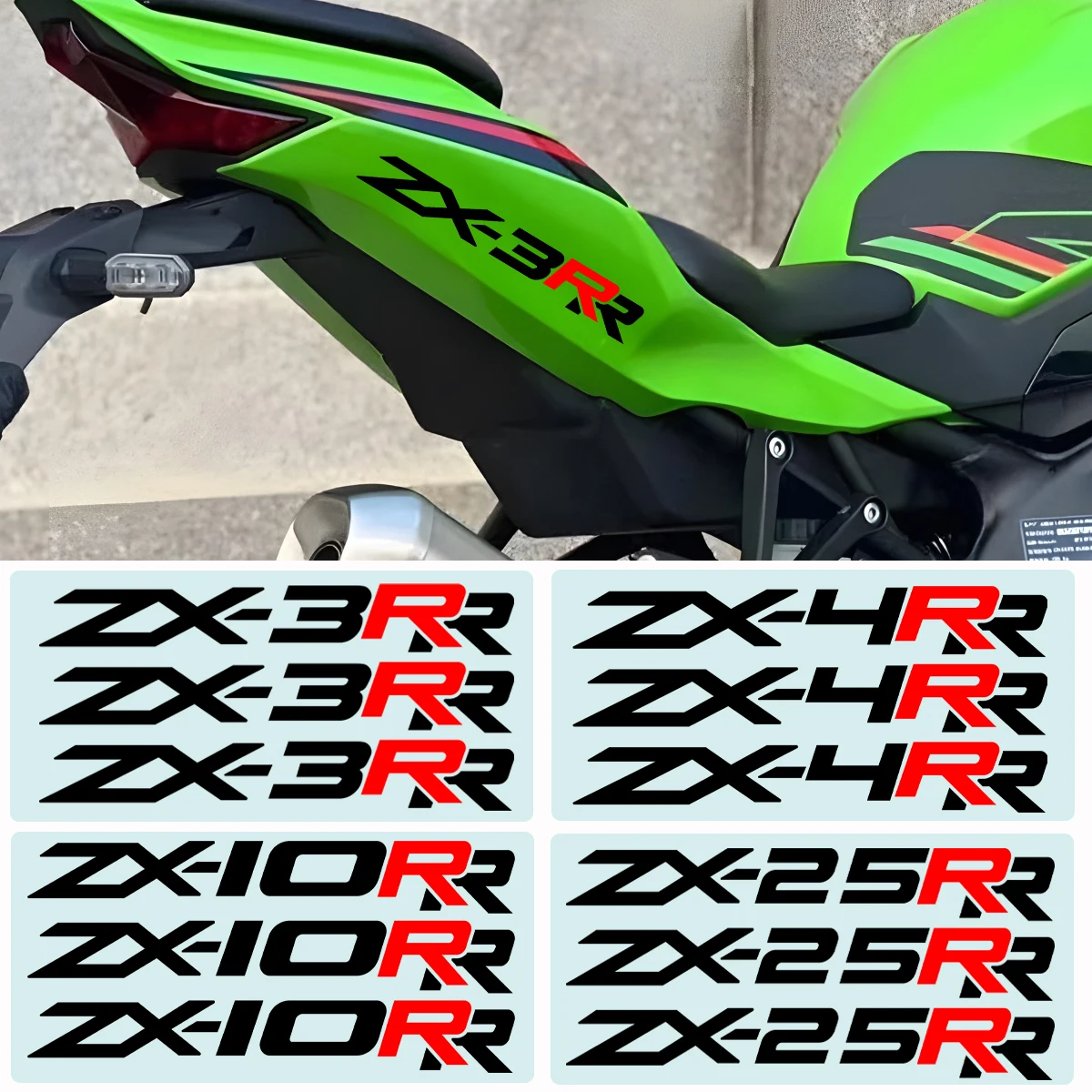 

Reflective Motorcycle Body Vinyl Waterproof Decal for Kawasaki Ninja ZX-25RR ZX-3RR ZX-4RR ZX-10RR