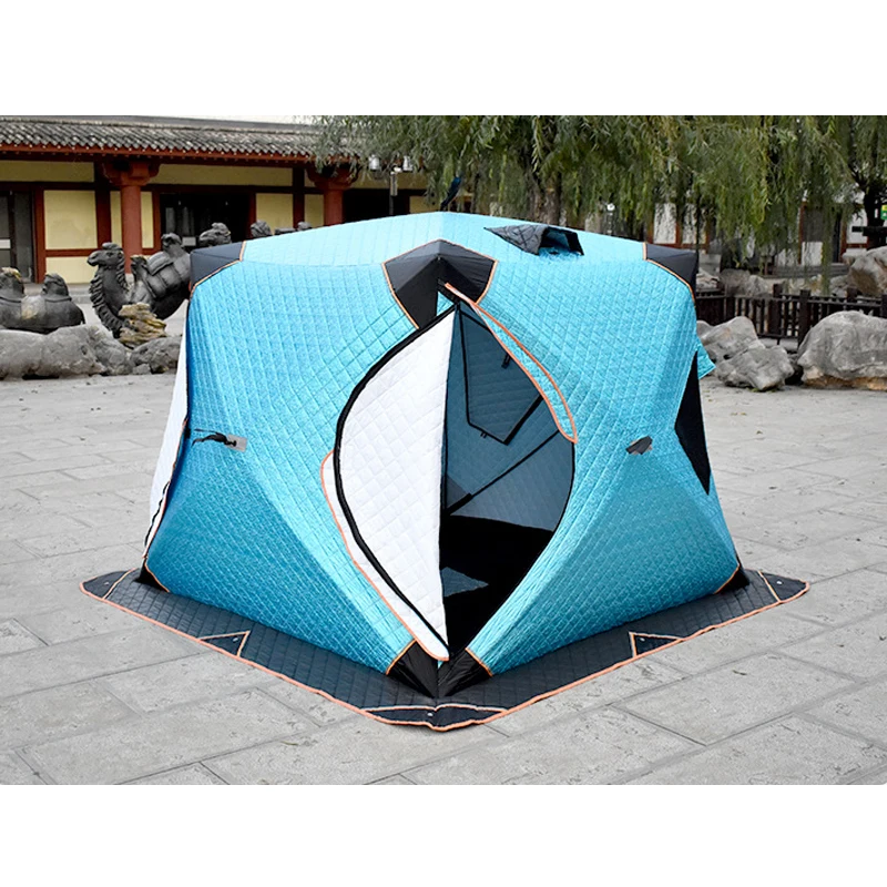 2 3 4 Person Automatic Ice Fishing Tent Snow Fishing House Keep Warm Winter Cotton Outdoor Camping Beach Snow Ice Fishing Tent