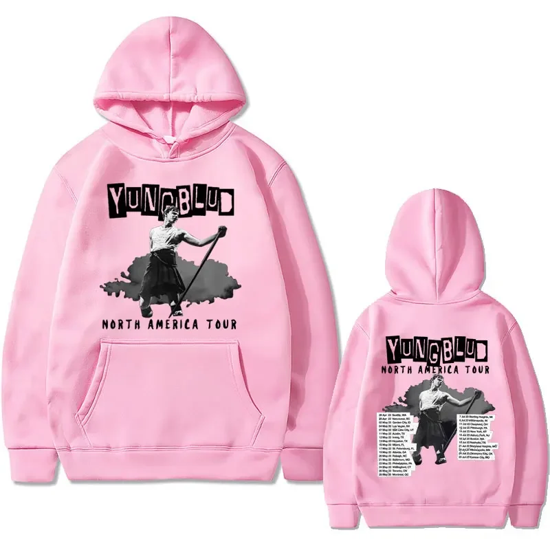 Rock Singer Yungblud 2023 World Tour Graphic Hoodie Unisex Oversized Sweatshirt Male Vintage Clothing Men Fleece Cotton Clothes