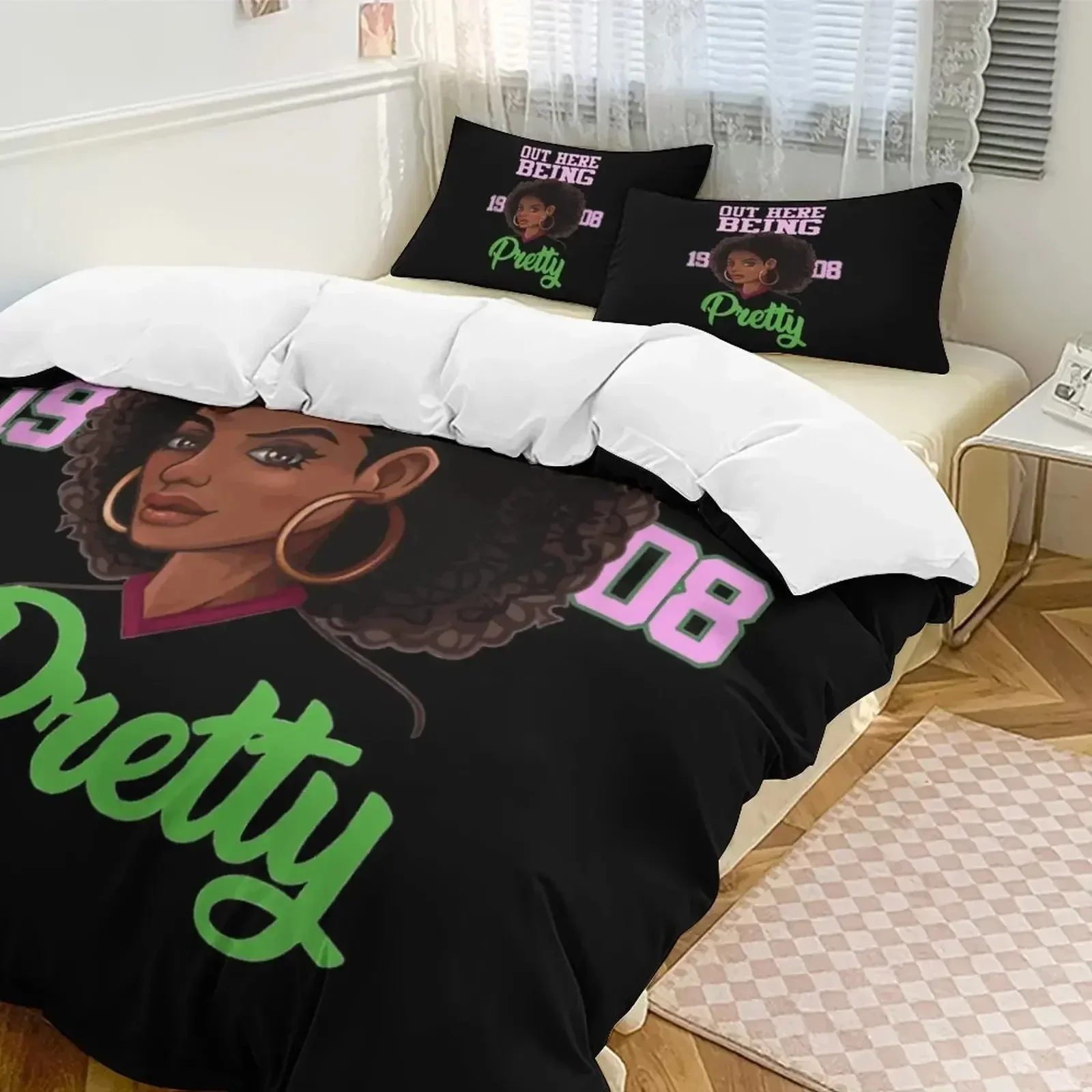 

Alpha Sorority Kappa Alpha 3D NEW AKA Duvet Cover Pillowcase Bedding Set Adult Boy Girl Bedroom Decoration Single Double Large