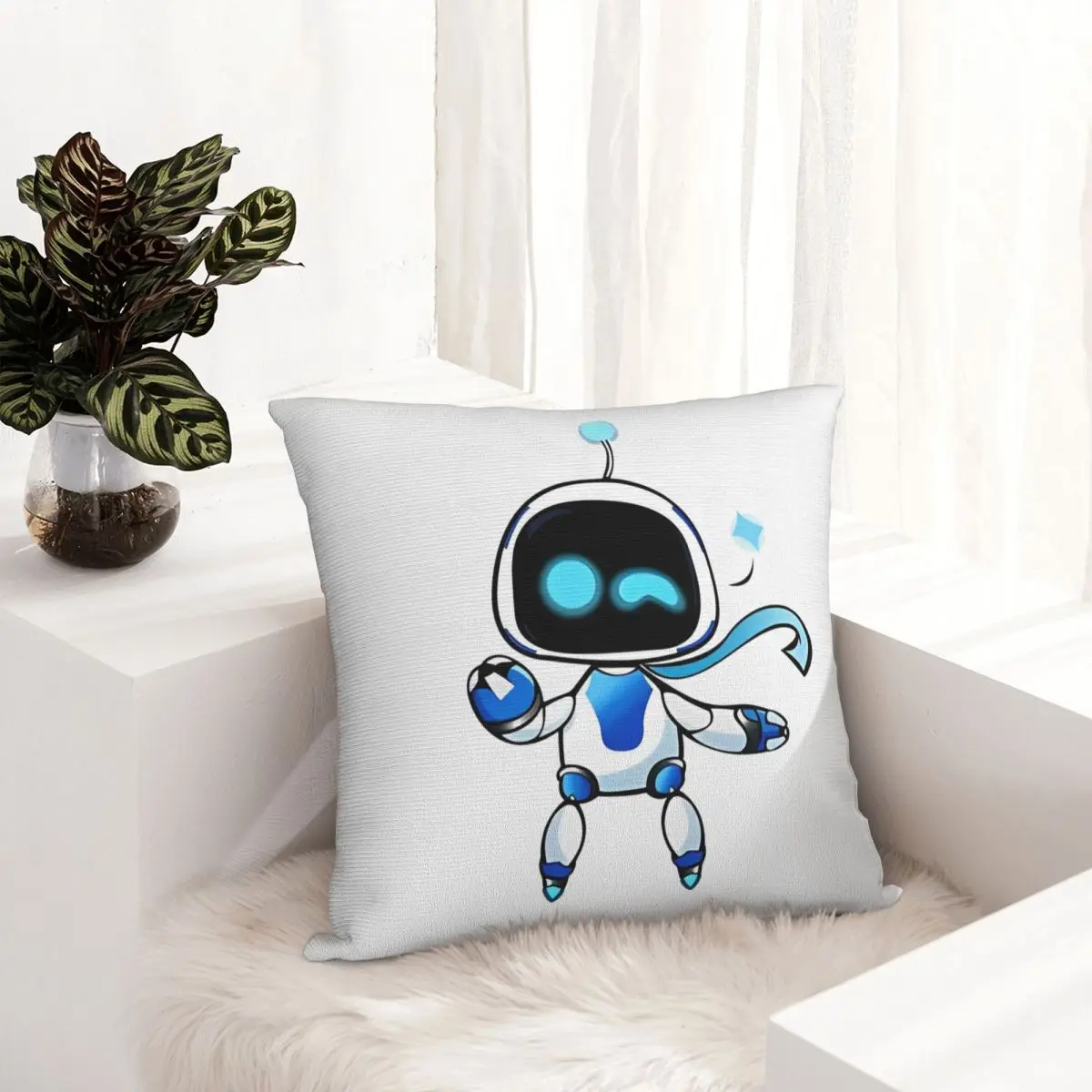 Astrobots Wink Pillow Cases Cushion Cover Creative Decorative Throw Pillow Case Cover for Sofa 18"x18" image 4