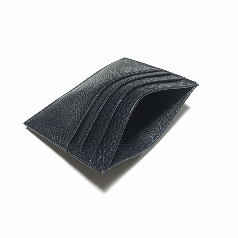 100% Genuine Cow Leather ID Card Holder Fashion Business Classic Bank Credit Card Sleeve Gift Slim Multi Men Women Card Case