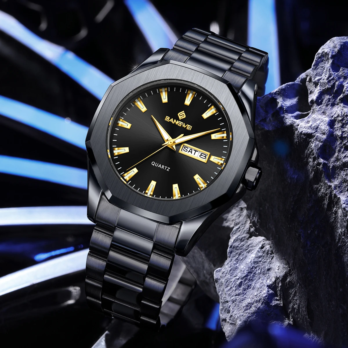BANGWEI 2026 simple men's watch quartz wristwatch Top brand luxury watches mens waterproof luminous date military watches men