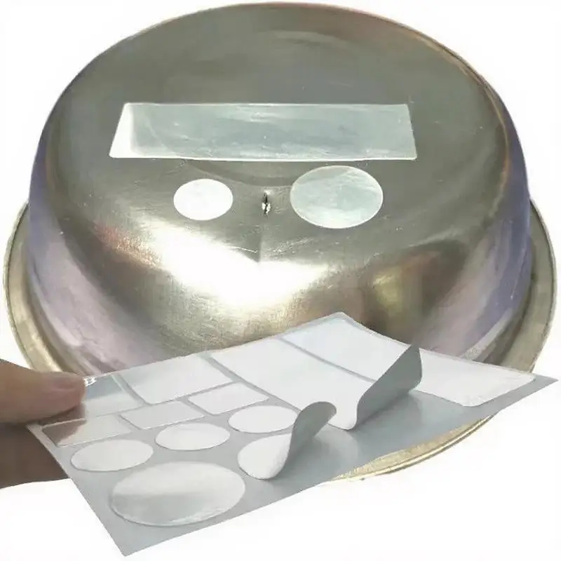 Aluminum Foil Pot Repair Stickers Waterproof Heat Resistant No Tool Needed Patches for Fixing Leaky Pans Sinks
