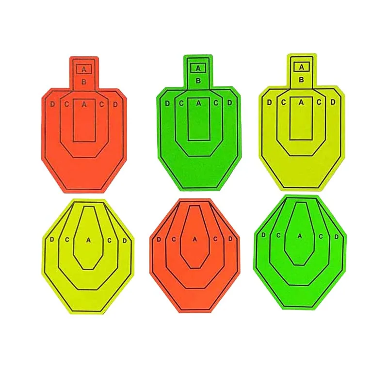 Mini Sticker Shooting Targets for IPSC IDPA Patterns Red Green Yellow Colorful 160 Counts 20 Sheets