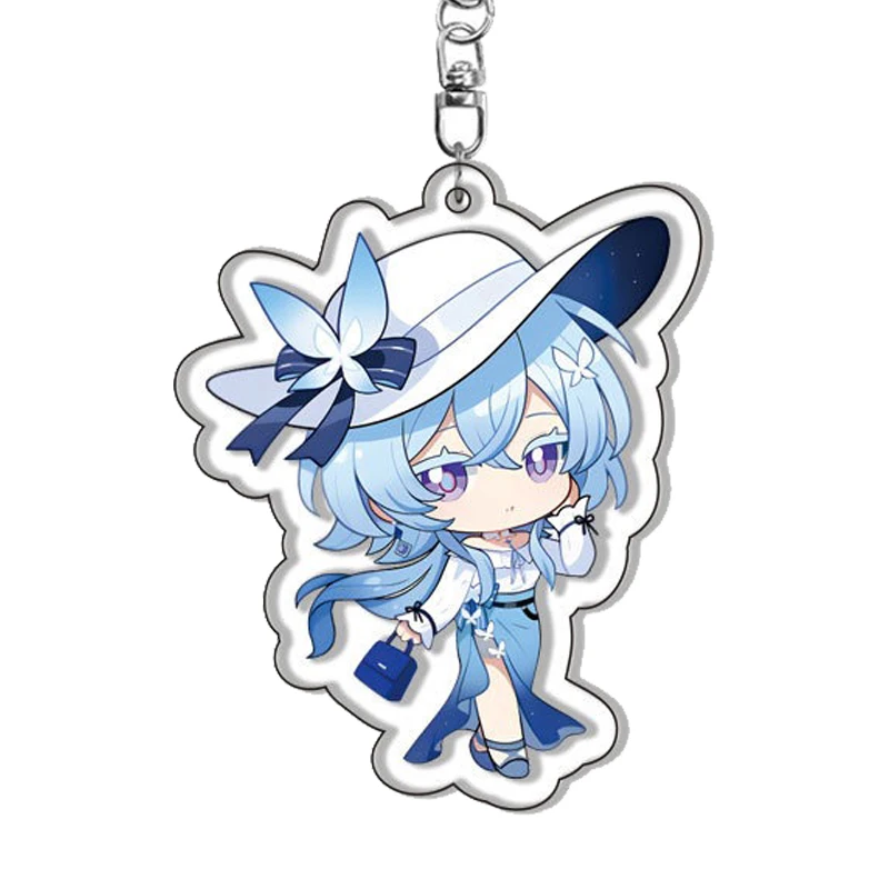 Kawaii The Shorekeper أنيمي 5 سنتيمتر سلسلة مفاتيح مصنوعة من الأكريليك اكسسوارات الكرتون لطيف جرلي القلب ظهره الحلي قلادة سحرية الهدايا