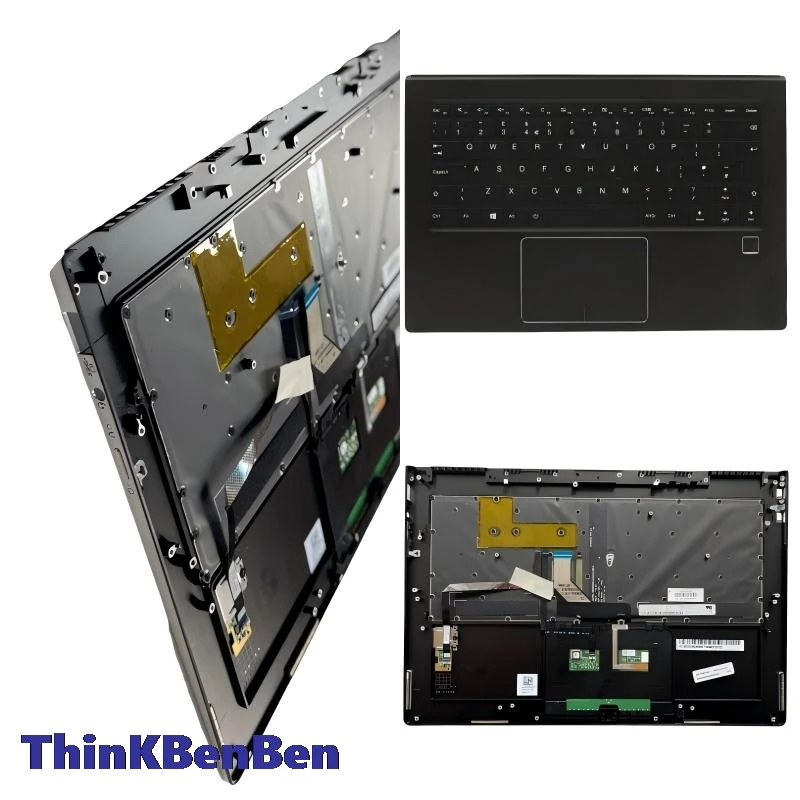 

UK English GunMetal Keyboard Upper Case Palmrest Shell Cover For Lenovo Ideapad Yoga 5 Pro Yoga 910 13 13IKB Glass 5CB0M35053