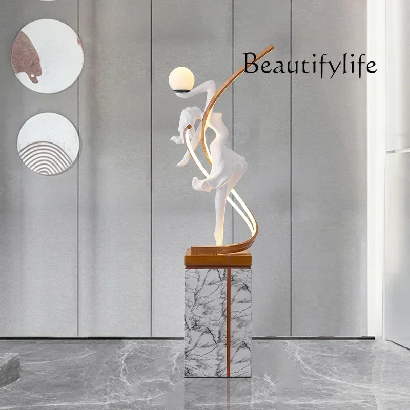 Italian Light Luxury Art Dancing Humanoid Sculptured Ornaments Living Room Stairs Landing Big Decorations