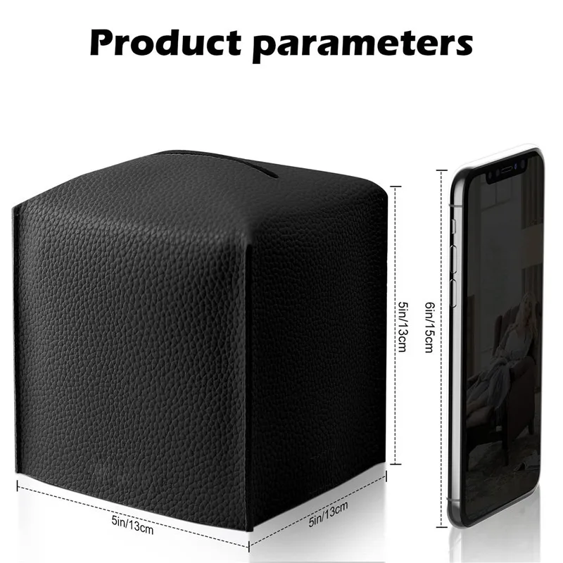 PU Leder Tissue Box Auto Tissue Container Desktop Serviette Tissue Halter Fall Lagerung Box Hause Wohnzimmer Dekoration