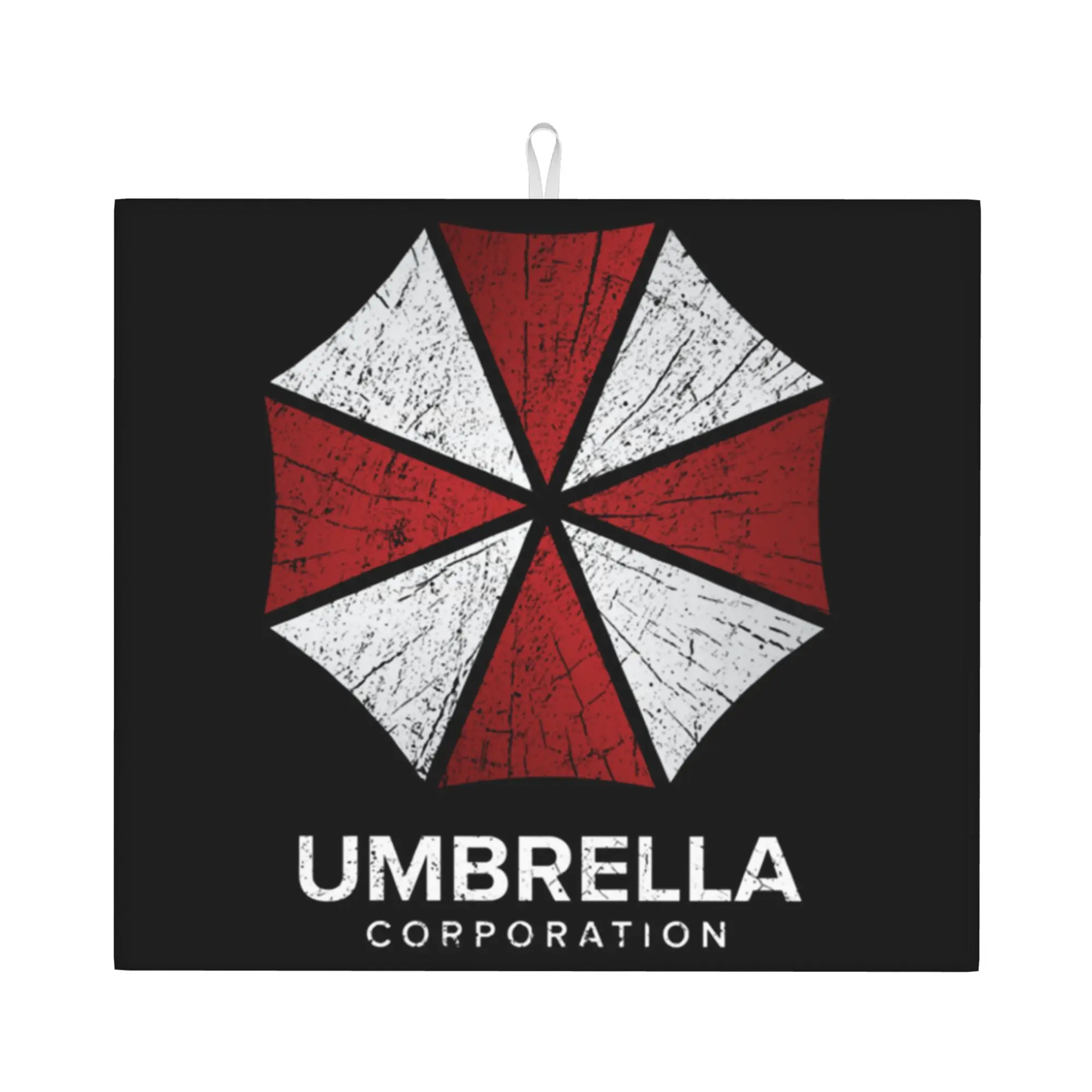 Umbrella Resident Evils Game Non Slip Kitchen Counter Protector Mat Barware Tableware Reusable  Bathroom Drying Mat For Kitchen