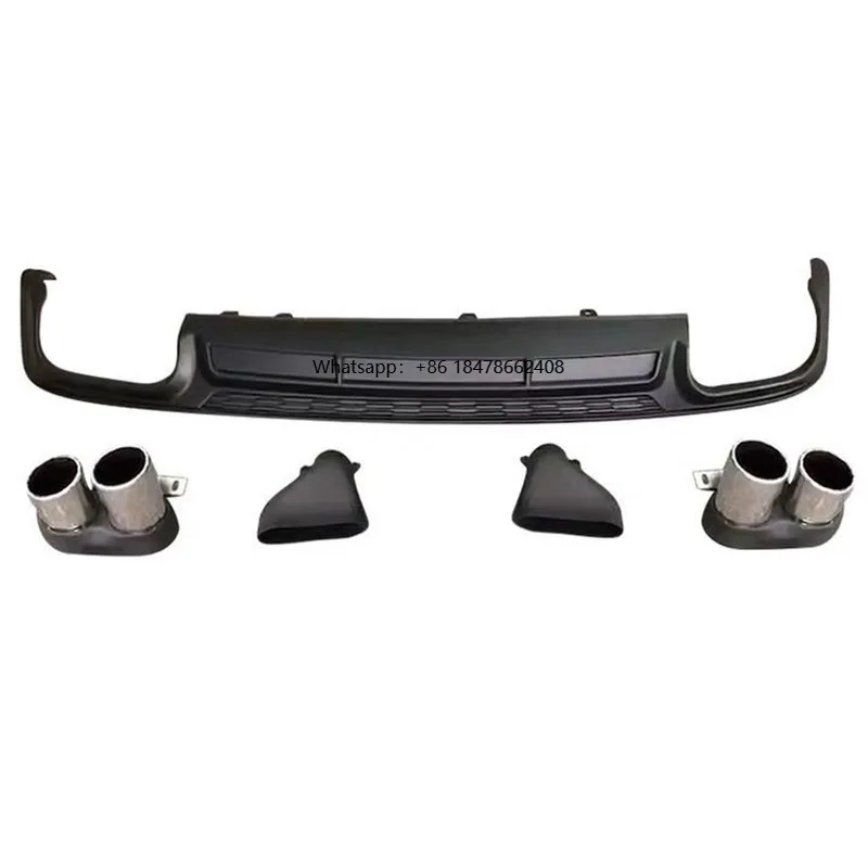 

A6 Modified Upgraded S6 Rear Bumper Diffuser S Line Rear Bumper Lip Diffuser with Exhaust Pipe for A6 2019 2020 2021 2022