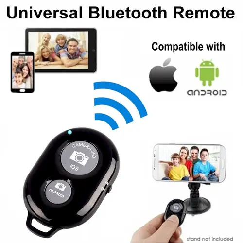 Disparador inalámbrico con Bluetooth para Control remoto, botón obturador para cámara fotográfica, monopié, teléfono inteligente