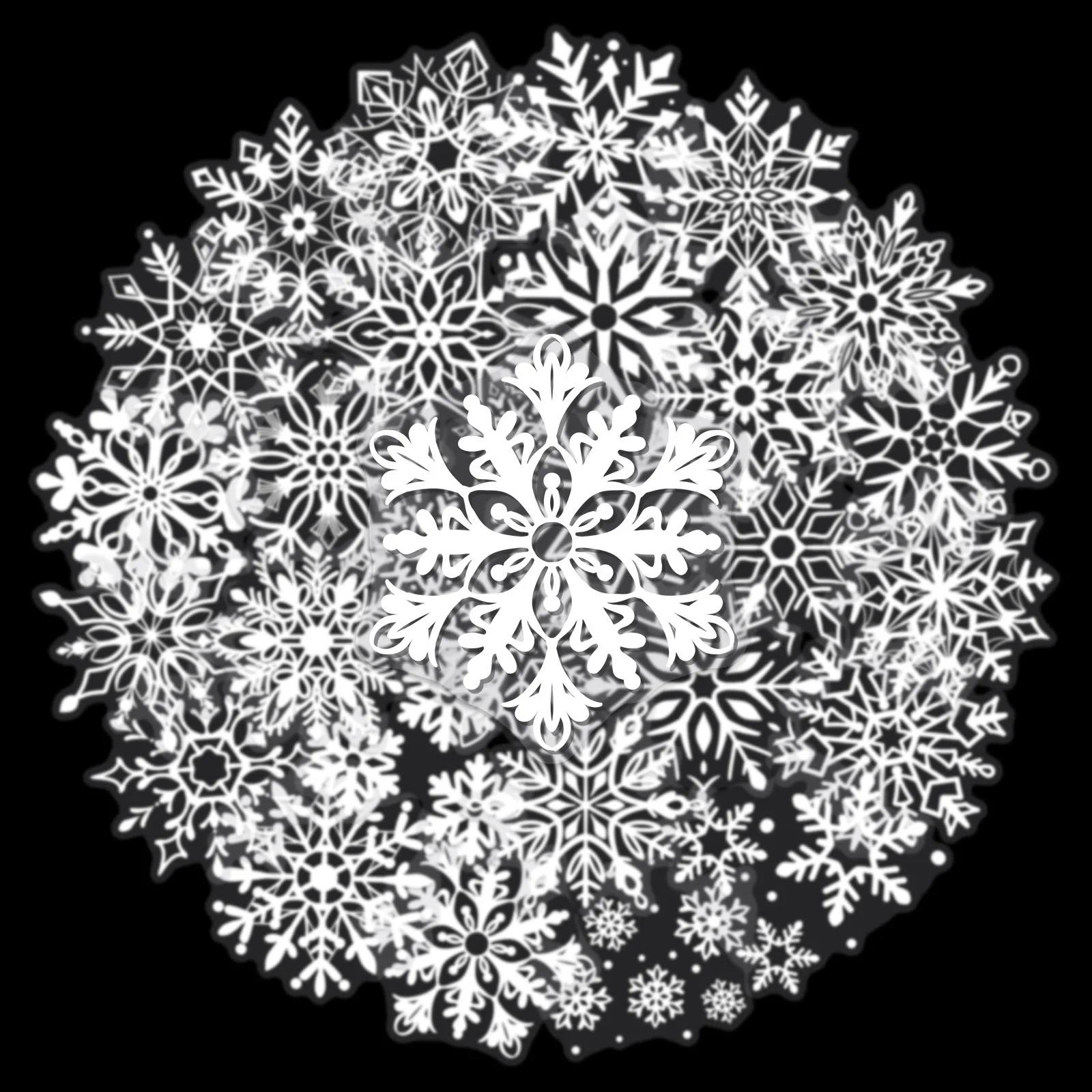 50 Uds pegatinas transparentes copo de nieve blanco decoración de dibujos animados día de invierno Graffiti DIY juguetes nevera portátil guitarra coche bicicleta calcomanías