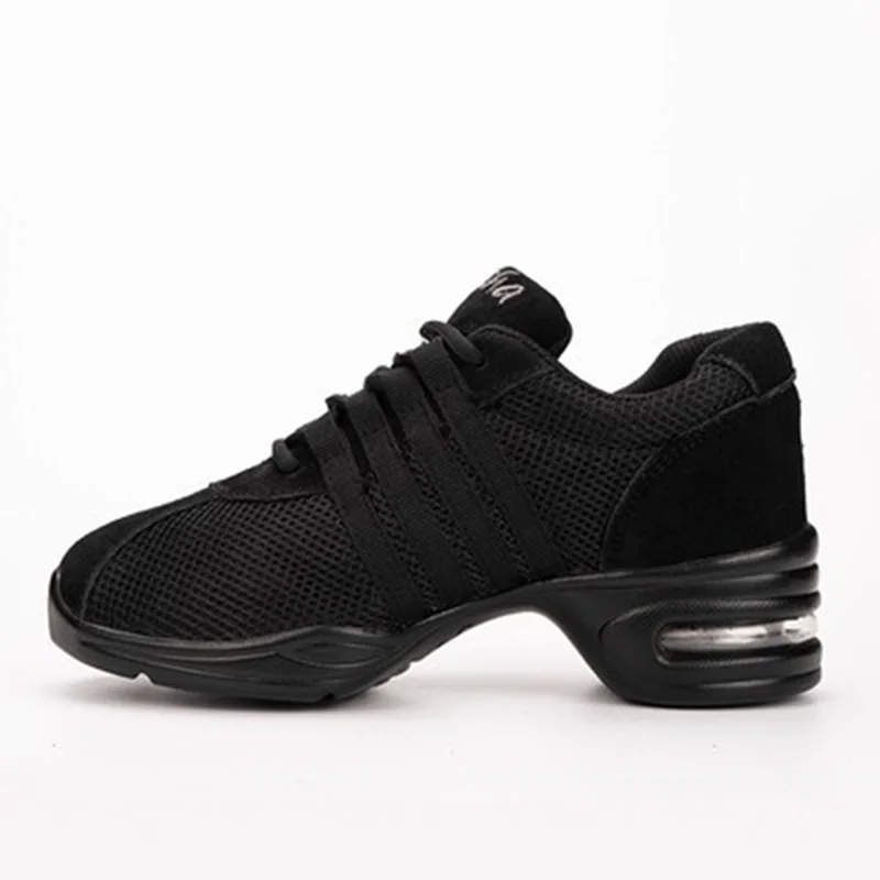 Modern Dance Shoes Mesh Square Shoes For Women Jazz Dancing Sports Shoes Breathable Fitness Sneakers Canvas Shoes