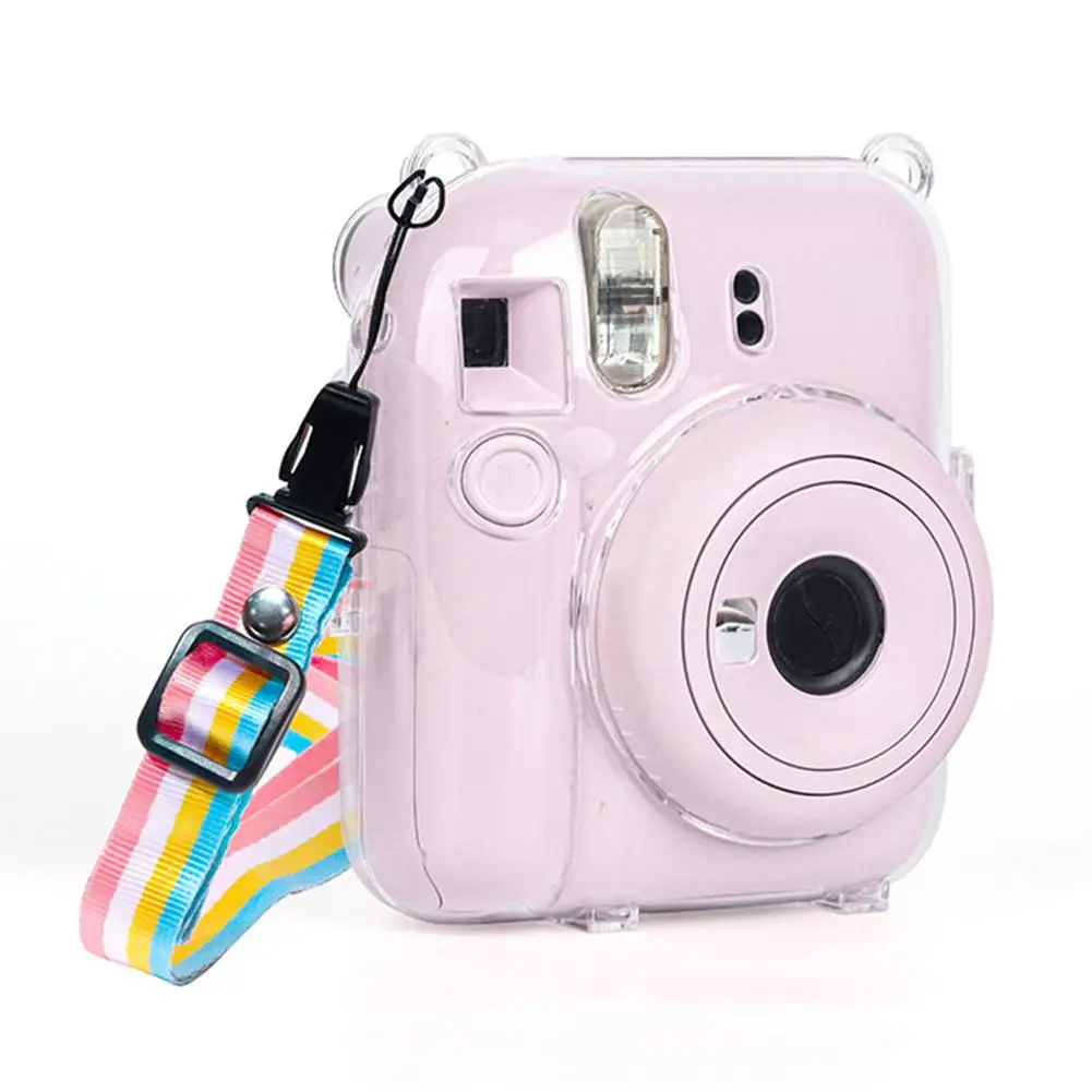 Clear Camera Case For Instax Mini 12 Camera Storage Bag With Shoulder Strap Dust-proof Anti-scratch For Instax Mini 12 Accessory