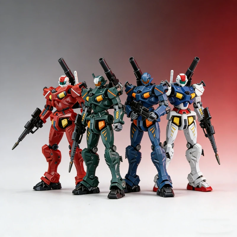 HG 1/144 RGM-79 Saya'S Light-Type Guncannon GQ Kit de Montaje de Figura de Acción en Colores Rojo, Verde y Azul, Juguete Mecha, Adorno de Escritorio