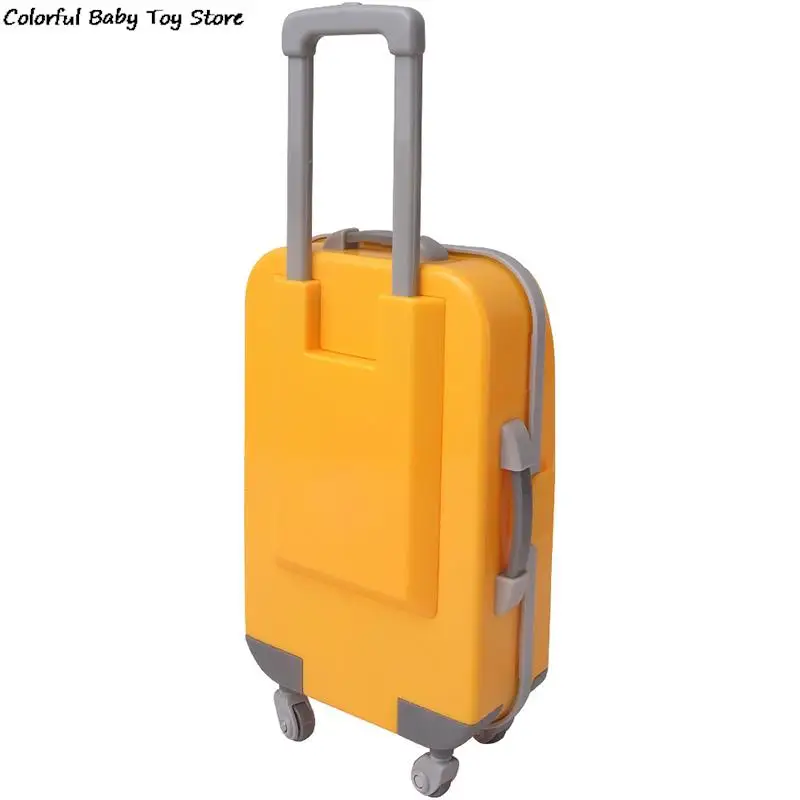 High Capacity Doll Suitcase For Clothes Baby Clothes 18 Inch Doll Girl Toy Mini plastic suitcase luggage