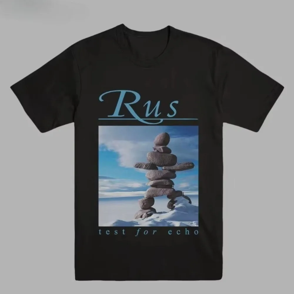 2025 nueva camiseta RUSH Band Hard Rock Punk americano Hip-hop de manga corta de algodón con cuello redondo para mujer Top cómodo de verano