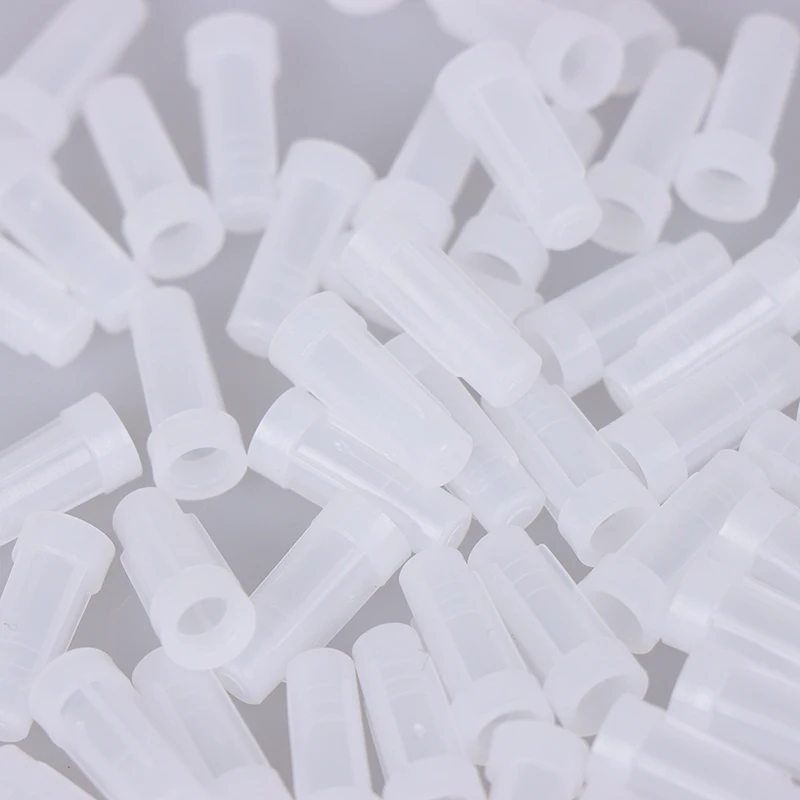 

Hot Sale 100pcs Syringe Head Cap Syringe Dispenser Dispensing Needle Sealing Plug Syringe Cap Combination