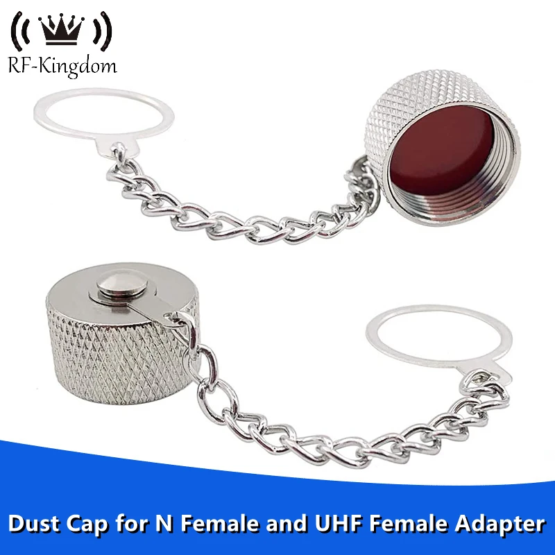 Dust Cap with Chain for N Type Female and UHF Female SO-239 Connector Adapter Resistor