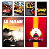 Le Mans Red 499 Supercar Poster art canvas HD aesthetic Printing Paper Wall Art for Living Room Bar fashion Home Decor