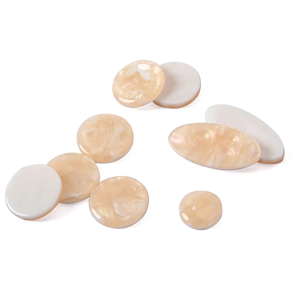 

9 Pcs Saxophone Accessories Shell Key Button Milky Yellow Inlays Covers For Alto Tenor Saxophones Lightweight Bright