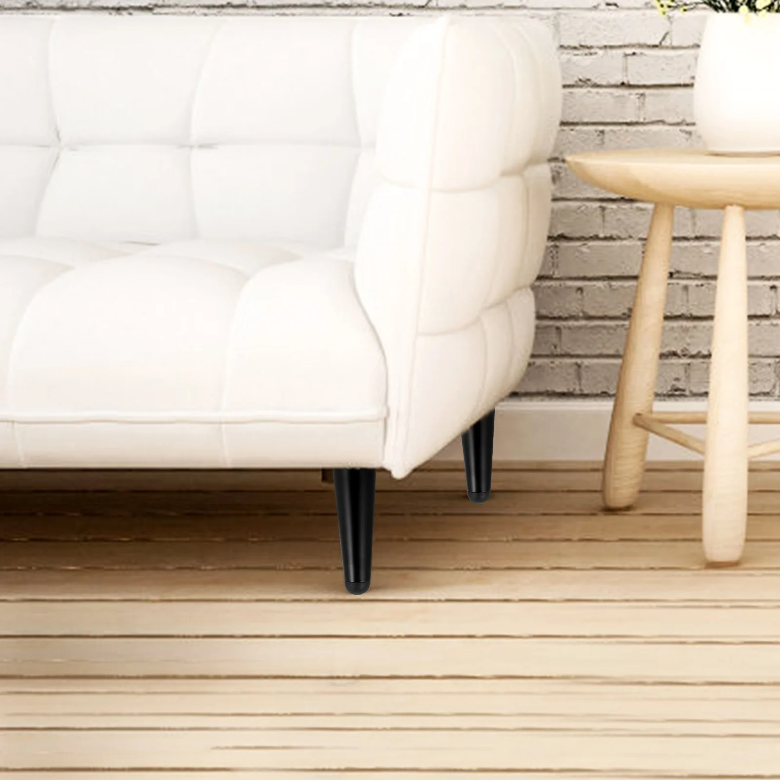 

4 Pcs Metal Feet Modern Furniture Feet for Black Metal Couch Legs Couch Table Durable Modern Furniture Legs Iron Smooth