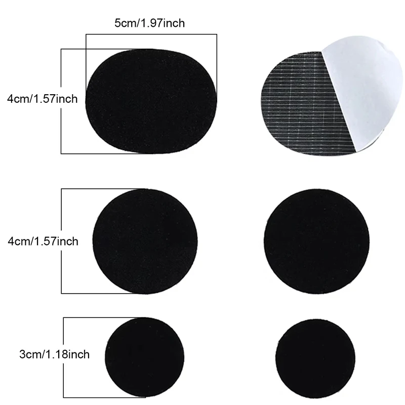 6pcs Black Repair Patch for Sports Shoes Vamp Self Adhesive Patches Shoes Hole Patch Washable