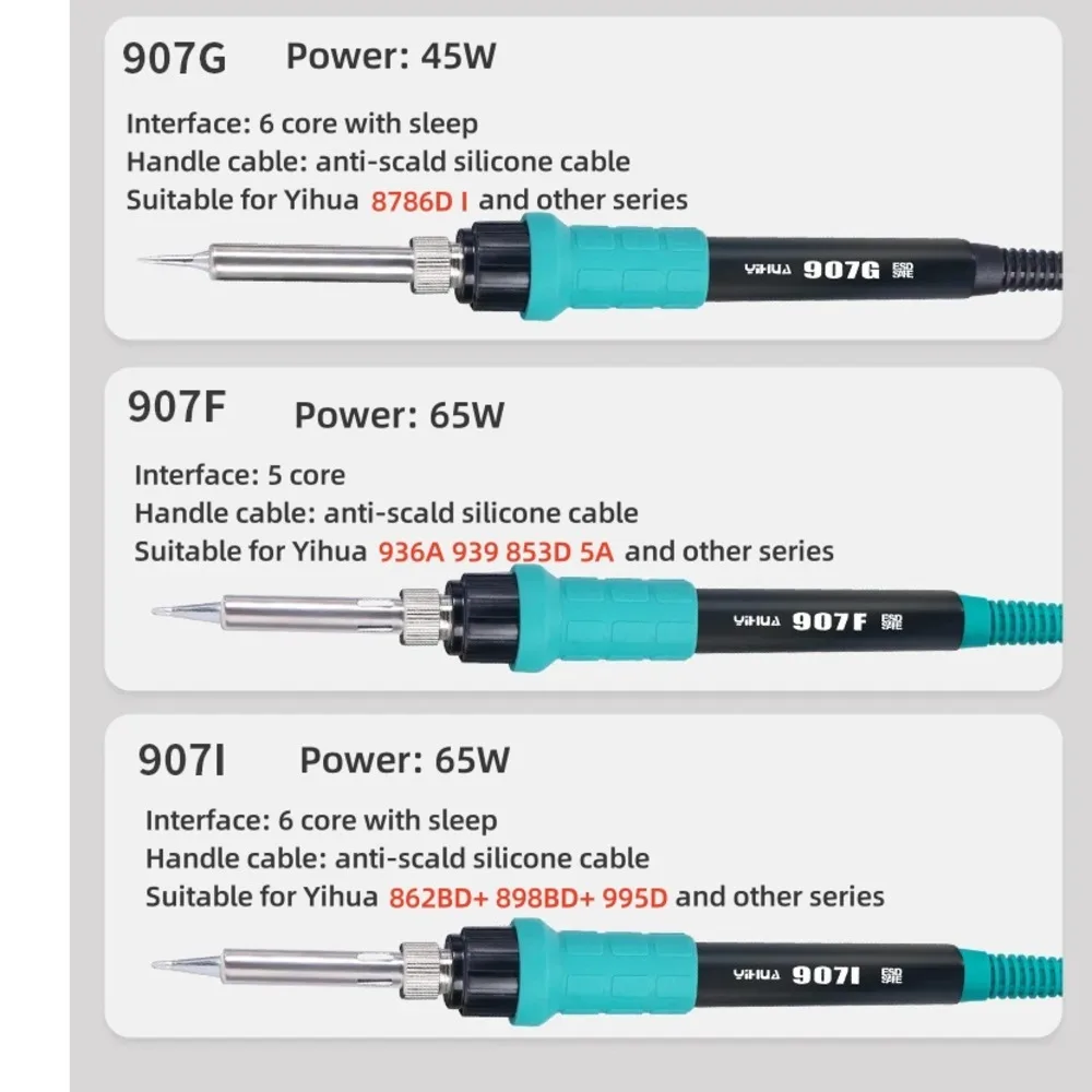 Original Weldering Handle 907A 907C 907F 907G 907G For YIHUA 936 937D 8786D 852D+ 898D 853D 8786D I and other series