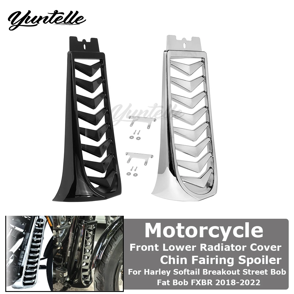 

Нижняя передняя накладка на радиатор (спойлер) для Harley Softail Street Bob Breakout Fat Bob 2018-2022, аксессуары для мотоциклов