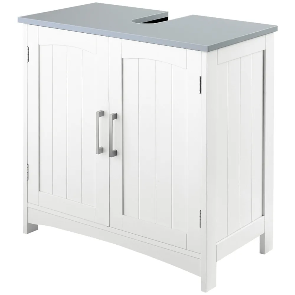 Pedestal Sink Storage Cabinet, Under Sink Cabinet with Double Doors, Modern Bathroom Vanity Cabinet with Adjustable Shelves