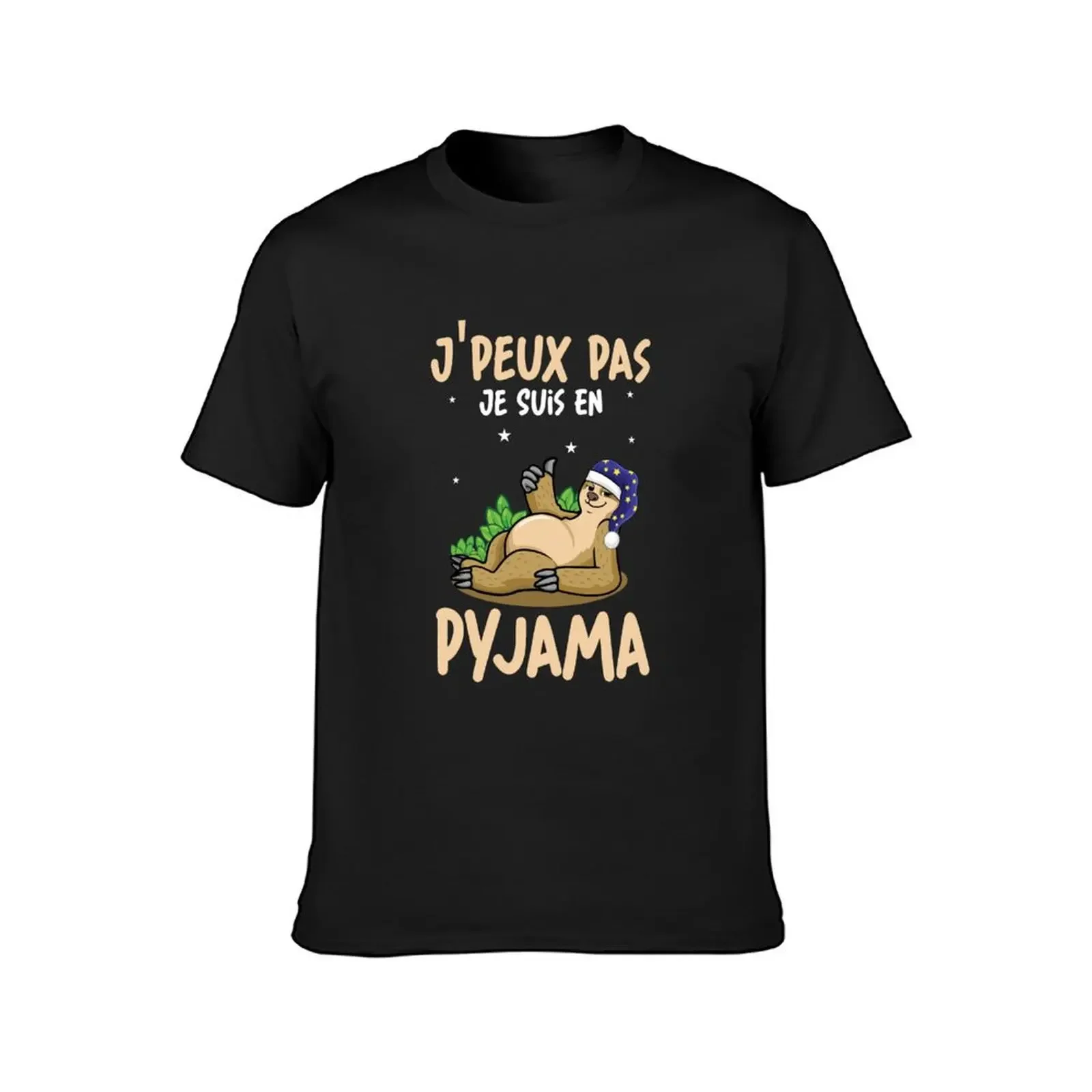 J'peux pas Je sui en Pyjama Cadeau Dr?le Paresseux T-Shirt plain tees Aesthetic clothing t shirts for men pack